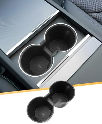 LFOTPP For Tesla Model Y Juniper 2025 2026 & Model 3 Highland 2024 2025 Car Drink Holder, TPE Insert Water Cup Holder, Bottle Holder, Centre Console Cup Holder, Model 3/Y Inner Accessories