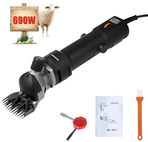 690W Tondeuse Electrique Mouton,Tondeuse à Moutons Machine avec 6 Vitesses Réglables,Machine de Cisaillement Professionnelle pour Tondeuse Animaux Laine Chèvre,avec Étui de Transport