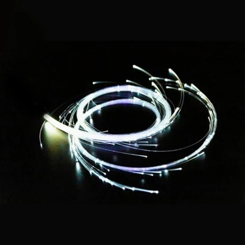 Generic Frusta luminosa a LED ricaricabile, frusta a LED in fibra ottica, portatile, per feste, eventi di danza e festival
