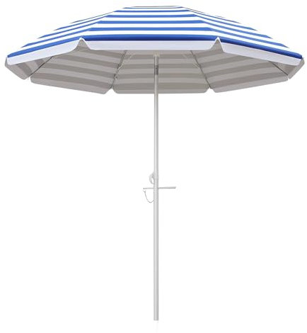 LYMGRZ Parasol de Plage de 2 m avec manivelle, inclinable et réglable en Hauteur, avec Ventilation, Protection UV et imperméable, pour Piscine extérieure