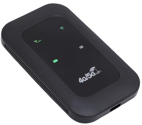 PUSOKEI Hotspot Mobile 4G/5G Portatile, Hotspot WiFi Portatile per Viaggi, Router Cellulare LTE 4G con Slot per Schede SIM, 300Mbps, 10 Dispositivi Collegati, Batteria da 2100 mAh