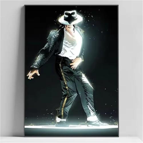 JEBGOEHS Michael Jackson Poster - Kunstdruck im Retro-Stil (50x70cm) · Zeitlose Wanddekoration für Wohnzimmer & Schlafzimmer · Ohne Rahmen