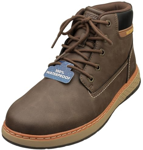 Skechers Garlan Deno Waterproof Mens Casual Boots in Chocolate - 10 UK