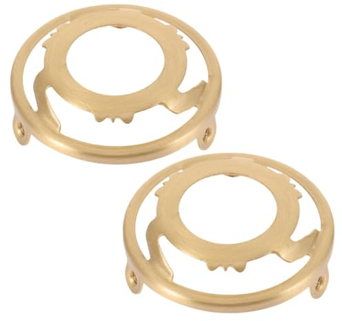 IMIKEYA Lot de 2 Anneaux de Fixation pour Abat-Jour E14 en Cuivre Massif Support Triangulaire 28 MM Diamètre 62 MM Pièces de Rechange pour Luminaire et Douille de Lampe de Table