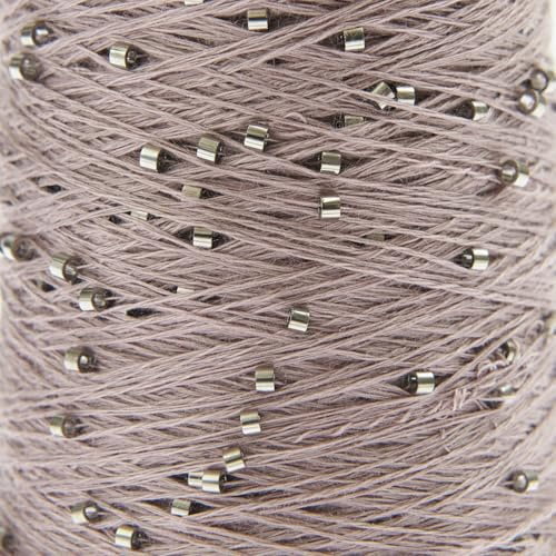Creative Make It Perlchen - Beilaufgarn mit Glasperlen zum Stricken oder Häkeln - 25 g - 255 m (Amethyst - 003)
