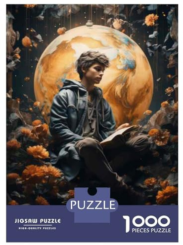 1000 Pieces Jigsaws Adults Puzzles Gifts Explore The World Through Books Teenager Puzzles Family Games But Fun And Humorous Birthday Present, Gifts, 70x50cm/1000pcs