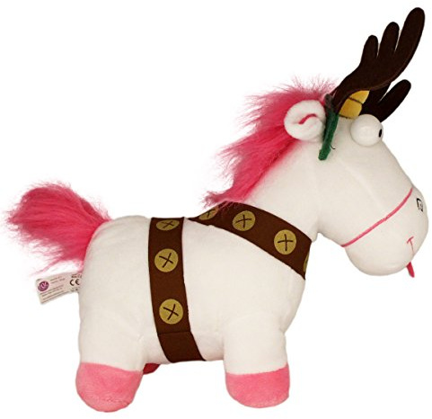 Buosha - Agnes Einhorn (Despicable Me) - Super flauschiges Einhorn-Weihnachtselch-Kostüm - 30 cm große Stofffigur
