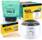 Mylee Professional Waxing Kit with Wax Heater, Hard Wax Beads 500g, Spatulas - Stripless Depilatory Waxing Pellets Solid Film Beans No Strip Needed (Charcoal & Green Tea)