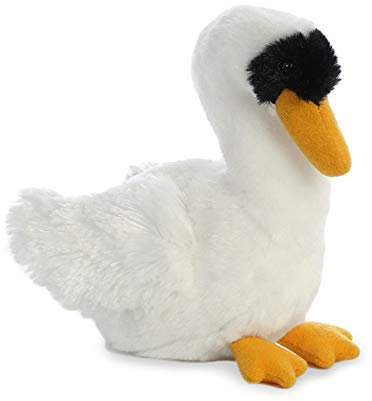Aurora, 31751, Mini Flopsies Schwan, 20cm, Plüschiter, weiß