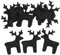 filzschneider Bastelfilz Figuren Set - Elch aus Filz, Farbe: schwarz meliert - Streudeko, Weihnachten - Farbauswahl