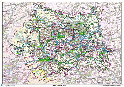 West Yorkshire County Kartenpapier