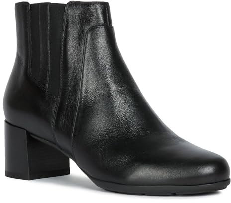 Geox D New Annya Mid B, Stivaletti Donna, Nero (Black), 38.5 EU