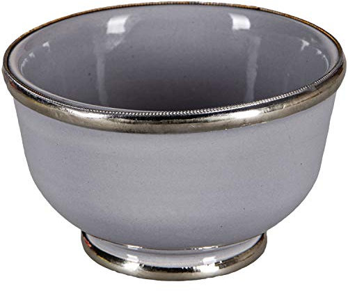 Orientalische Keramikschale Keramikteller Rund Cariba Grau Ø 11cm Groß | farbige marokkanische Keramik Schale Teller aus Marokko | Orient große Keramikschalen flach Geschirr orientalisch handbemalt