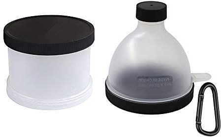 REOOHOUSE Portable Protein Funnel Powder Container Supplement Tablet Storage Nutrition BCAA Creatine Capsule Subdivision 2 Pack(Funnelbox)