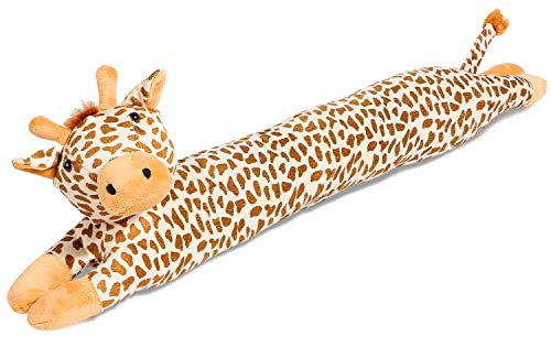 SANFERGE 91,4 cm 1,4 kg robuster Zugluftstopper unter der Tür, dekorativer schalldichter Tür-Zugluftblocker, energiesparender Zugluftschutz, Giraffengelb