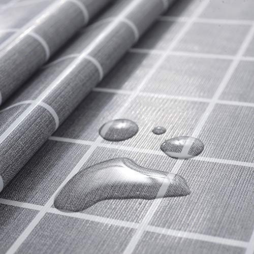 Rustikal Weitere Muster Wasserdicht PVC Tischdecke Rechteck Ölfest Tischtuch,Grau,90 x 140 cm