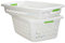 Domplex Conjunto Rectangular Mediana, A10. Set de 1 Cesta 1 Bandeja para Ropa Planchada, Plástico Polipropileno, Resistente y Duradero, Color, Alas Verdes, Blanco, Medio