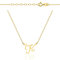 Goldene Damen Halskette 333 8k Gold Gelbgold Kette mit Anhänger Buchstabe K Herz Gravur