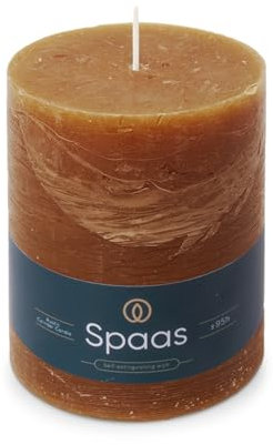 Spaas Rustik-Stumpenkerze, 100/130 mm, 95h, Cognac