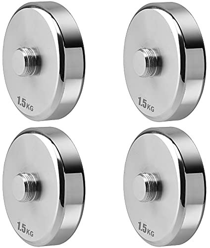 4 Pieces 1.5kg Weight Plates for 10kg Steel Dumbbells (4×1.5kg)