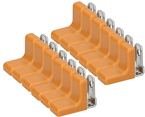 KOTARBAU® 25er Set Metall-Regalbodenträger mit Kunststoffblende für Möbel Erle
