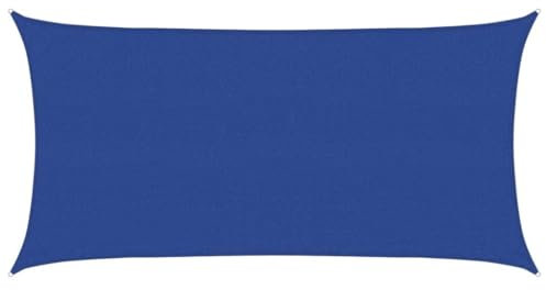 vidaXL Voile d'Ombrage Protection Voile Solaire Voile de Parasol Anti UV Jardin Patio Terrasse Balcon Extérieur 160 g/m² Bleu 2x3,5 m PEHD