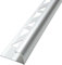 Dalsys Fliesenschiene Viertelkreisprofil Aluminium (eloxiert) Chrom glänzend 2,5m x 12,5mm, Rundprofil Halbrundprofil