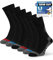ADVENTURE Thermo Socken für Damen & Herren, 6 Paar Vollfrottee Wintersocken mit modernen Design - Blau-Rot-Grau Mix Gr. 43/46