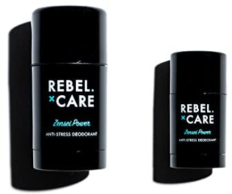 Rebel Care Deodorant Zensei Power – Duo-Pack – 75 ml + 30 ml – 100% natürlich, 3 Monate Schutz, ohne Tierversuche. Die pflanzliche Frische des Salbeis kombiniert mit einem süßen Zitronenunterton