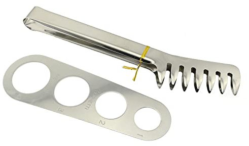 RLECS 2IN1 Acero inoxidable espaguetis Servidor Set Pinzas espaguetis y espaguetis Medir Herramientas de control de cocina Utensilios Western Restaurant Cocina Herramientas