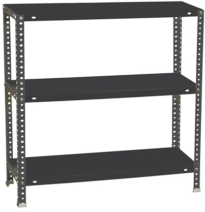 Simon Rack Metallregal 1000x900x400 mm - Comfort | 3 Höhen, Metallablage, Biegepunkt 100 kg, Korrosionsschutzlackierung, Montage mit Schrauben, Anthrazit