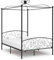 INLIFE Himmelbett-Gestell Schwarz Metall 140 x 200 cm-4477