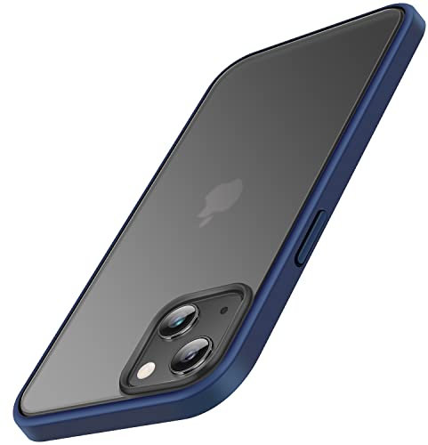 TENDLIN Cover iPhone 14 Rigido Opaco Traslucido Resistente Custodia per iPhone 14 - Blu