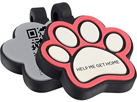 THELUCKYTAG Verbesserte QR-Code-Hundemarken für Haustier – Silikon-Namensschilder – Scannen Sie QR auf Webseite, erstellen oder ändern Sie Online-Kontaktinformationen jederzeit und überall…