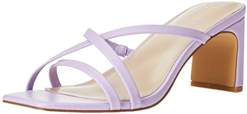 The Drop Damen Amelie Riemchensandalen mit Absatz und Karree-zehenpartie, Lavendel, 39.5