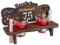 Urhome Schnapsbank mit Jahreszahl 75 Gravur zum Geburtstag, Jubiläum, Jahrestag aus Holz - 2 Schnapsgläser - 75 Jahre Dunkel Braun