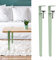 FENGSHOUU Pieds de Serrage de Table Forme de F,Pieds de Table de Meubles de Bricolage Réglable,Pieds de Support Table à Manger,Pieds de Bureau de Bar,Pas de Poinçonnage (40cm(15.7in),Green)