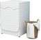 Odot Copri Lavatrice Esterni, Coprilavatrice da Esterno Impermeabile Antipolvere Anti Sunlight, Copertura per Lavatrice e Asciugatrice con Aperture Frontali (Plaid bianco,S)