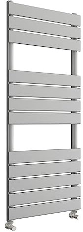 Luxury Straight Towel Radiator Rail Bathroom Central Heating Rail Ladder 500 x 1200mm Wall-Mounted Bathroom Ladder Radiator Modern Vertical Towel Warmer for Bathroom - Light Grey