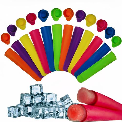 Moldes reutilizables de silicona pequeños para helados, 12 unidades, sin BPA, perfectos para niños y adultos