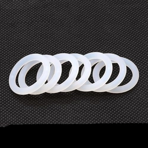 10 Stück VMQ O-Ring-Dichtung CS 5 mm Außendurchmesser 15~150 mm Silikonkautschuk isolierte wasserdichte Unterlegscheibe runde Form weiß Nontoxi-OD 26 mm Innendurchmesser 16 mm, 10 Stück, CS 5,0 mm