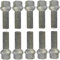 10 Radschrauben Radbolzen silber Kugelbund R13 M14x1,5 45mm