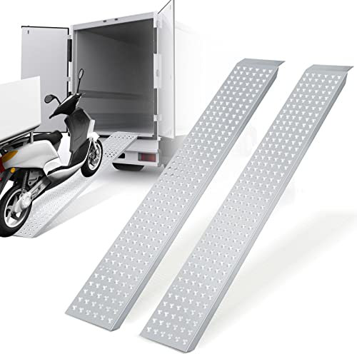 Sonnewelt Rampa di Carico x2 400 kg per Rimorchio, Moto e Auto - Guida Antiscivolo Zincata, 2 Pezzi, 160 cm