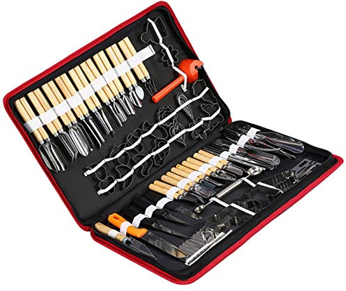 Schnitzwerkzeuge, 80-teiliges Set, Kulinarisches Schnitzwerkzeug-Set, Chromstahl, Kulinarisches Schnitzwerkzeug-Set, Tragbares Gemüse, Obst, Lebensmittel, Küche, Schnitzen, Bildhauerei, Modellierwerkz