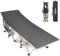 OVERMONT Klappbar Übergroß Feldbett für Erwachsene - Campingbett 190 x 71 x 36 cm - bis 250kg Belastbar - 2400D Oxfordgewebe mit Seitentasche Tragetasche für Camping Garten Büro Gästebett