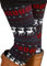 Kamviluer Weihnachtsleggings für Damen, rotes Schottenkaro, Rentier, bedruckt, Weihnachten, bedruckt, dehnbar, Workout, Fitnessstudio, Laufen, Yogahose, Ein schwarz-rotes Rentier, One size