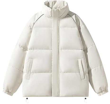 DHYUEN Daunenjacken Locker Jacke Herren Winter Half Zip Fahrrad Winterjacke Herren Herren Jacke Winter Neu Fleecejacke Herren Schwarz Slim Fit Herren Softshelljacke Wasserdicht(1-Khaki,XXL)