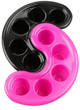 Tabanzhe 2 Pcs Nail Soaking Hand Bowl - Manicure Soak Off Finger Bowls for Separate Manicure, Nail Art Tips Bowl in Rose Red and Black