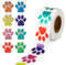 500 St Hund Pfote Aufkleber, Bunt Pfote drucken Aufkleber Glitter Welpe Pfote Aufkleber selbstklebende Aufkleber für Mailing Tierärzte Party Zimmer Deko Umschlag Siegel