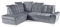 BETTSO - Bonny Couch, Sofa mit Schlaffunktion - Ecksofa Links - Breite 255 cm - Liegefläche 190 x 122cm - Schlafsofa, Schlafcouch für Wohnzimmer, Schlafsofa mit Bettkasten - Samt/Velours Grau